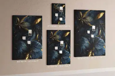 Dark floral motif cork note board