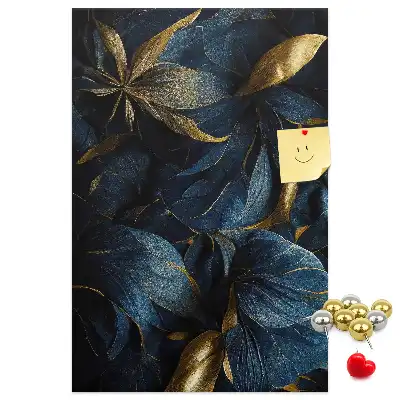 Dark floral motif cork note board