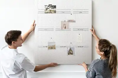 Wall cork memo board Monthly goals