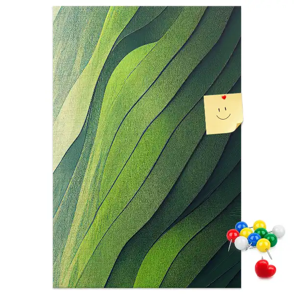 Cork pin board with natural landscape lines
