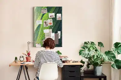 Cork pin board with natural landscape lines