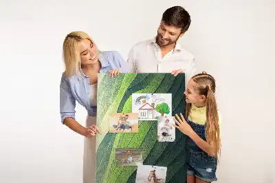 Cork pin board with natural landscape lines