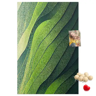 Cork pin board with natural landscape lines