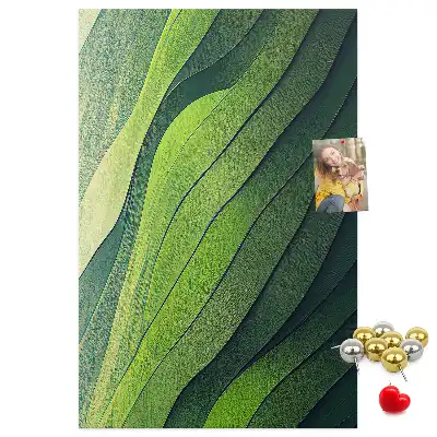 Cork pin board with natural landscape lines