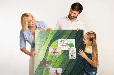 Cork pin board with natural landscape lines
