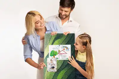 Cork pin board with natural landscape lines