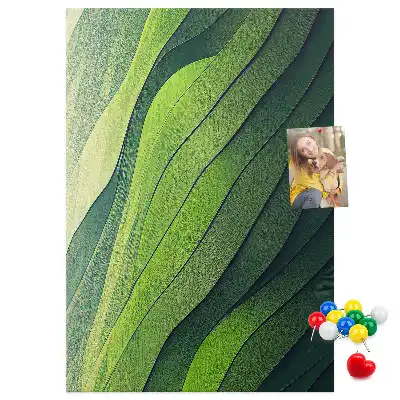 Cork pin board with natural landscape lines