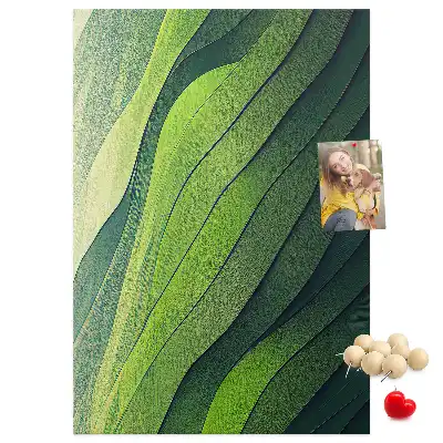 Cork pin board with natural landscape lines
