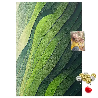 Cork pin board with natural landscape lines