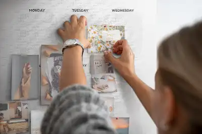Wall Cork Weekly Planner Memo Board