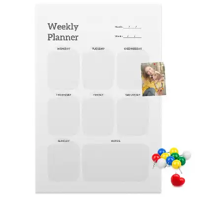 Wall Cork Weekly Planner Memo Board