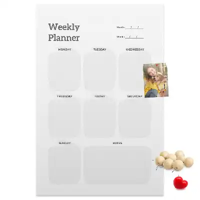 Wall Cork Weekly Planner Memo Board