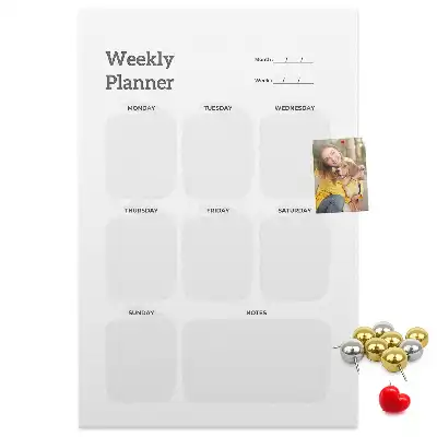 Wall Cork Weekly Planner Memo Board