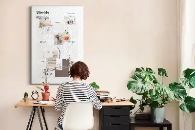 Wall Cork Weekly Planner Memo Board