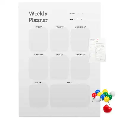 Wall Cork Weekly Planner Memo Board