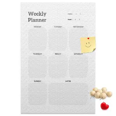 Wall Cork Weekly Planner Memo Board