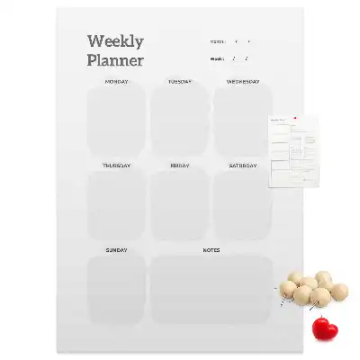 Wall Cork Weekly Planner Memo Board