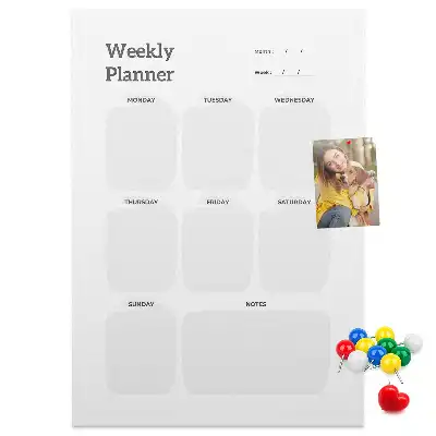 Wall Cork Weekly Planner Memo Board