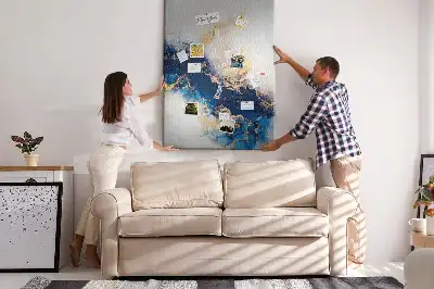 Cork pin board Abstraction in marble