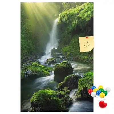 Cork Note Board Rock waterfall