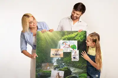 Waterfall landscape cork note board