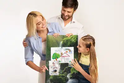 Waterfall landscape cork note board