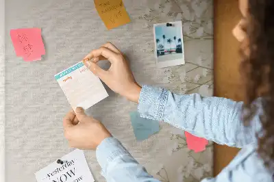 Wall cork memo board Subtle flowers