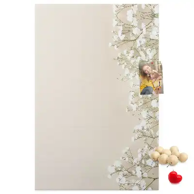 Wall cork memo board Subtle flowers
