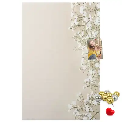 Subtle flowers wall cork memo board