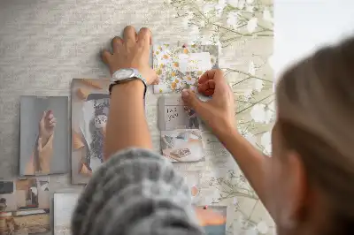 Wall cork memo board Subtle flowers