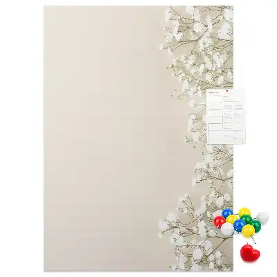 Wall cork memo board Subtle flowers