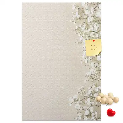Subtle flowers wall cork memo board