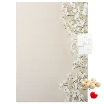 Subtle flowers wall cork memo board