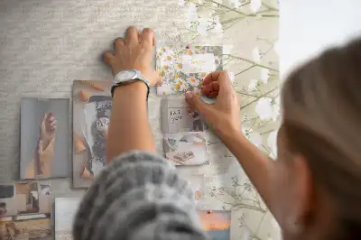 Wall cork memo board Subtle flowers