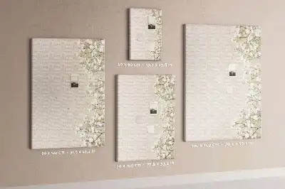 Subtle flowers wall cork memo board