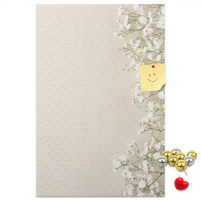 Subtle flowers wall cork memo board