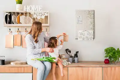 Subtle flowers wall cork memo board