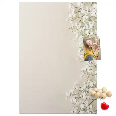 Wall cork memo board Subtle flowers