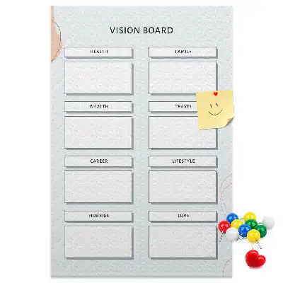 Cork pin board Health planner