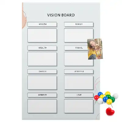 Cork pin board Health planner