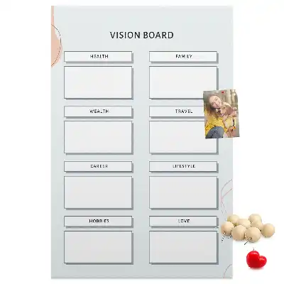 Cork pin board Health planner