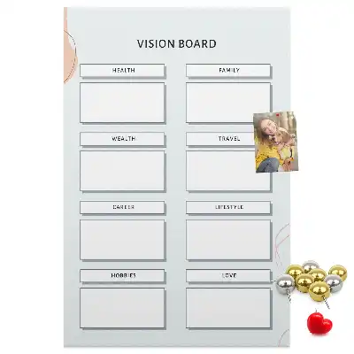 Cork pin board Health planner