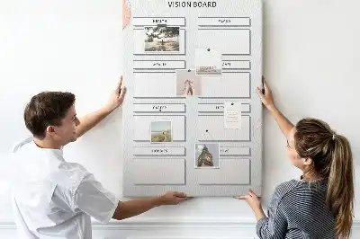 Cork pin board Health planner