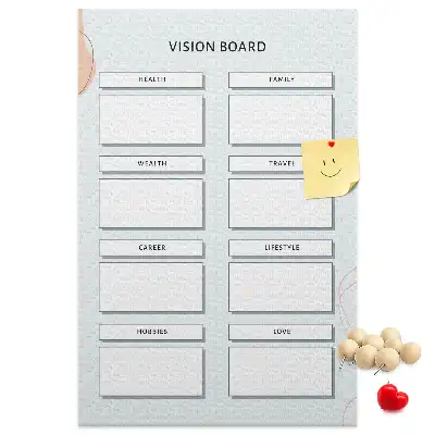 Cork pin board Health planner