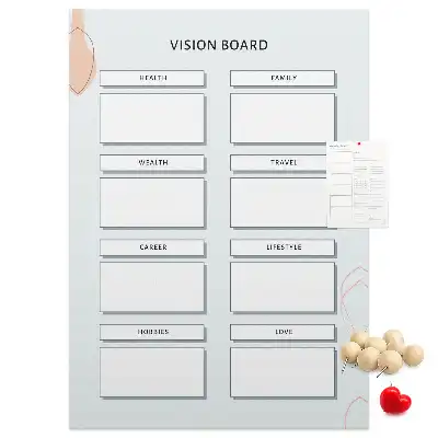Cork pin board Health planner