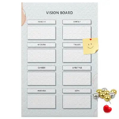 Cork pin board Health planner