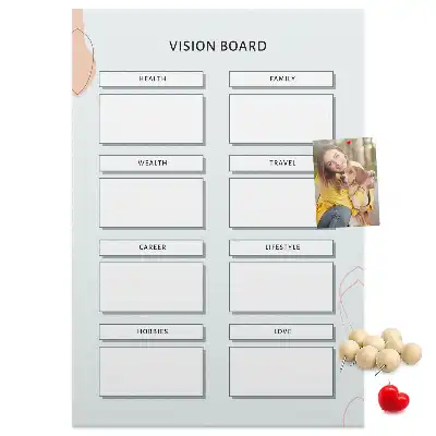 Cork pin board Health planner