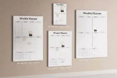 Wall cork memo board Schedule for the week
