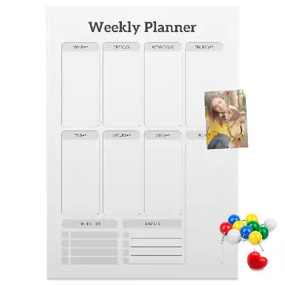 Wall cork memo board Schedule for the week
