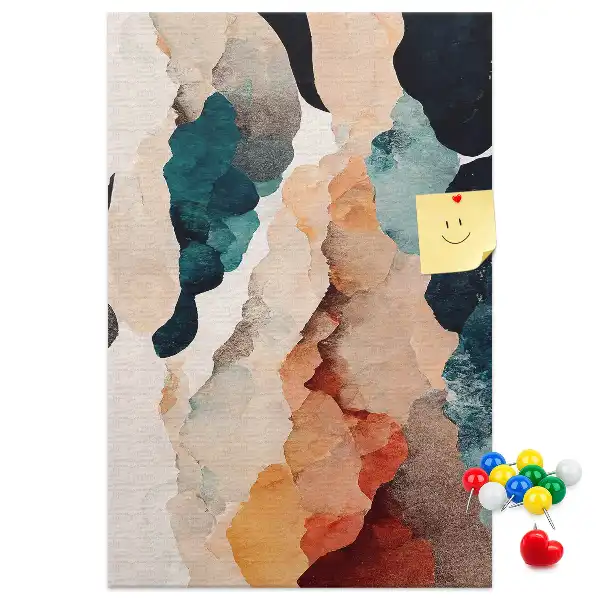 Abstract Cork Note Board